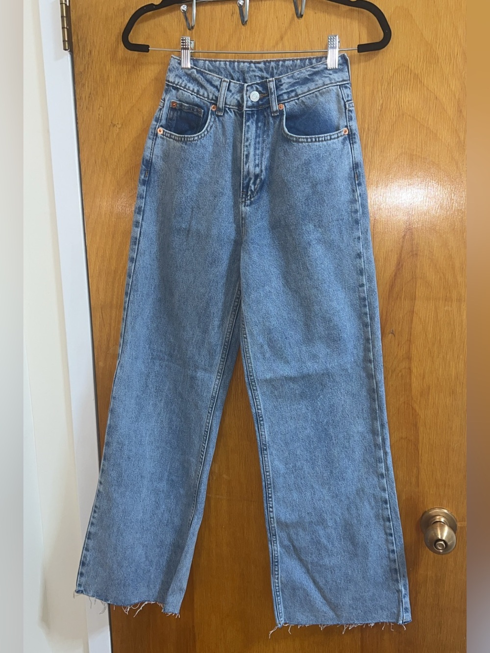 High-Waist Wide Leg Women's Jeans - Light Blue BNWT Size XS